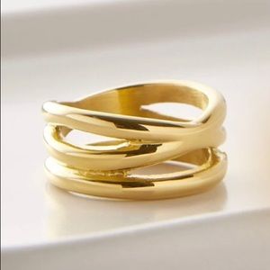 NWT 18K Gold Dipped Ring Size 3.5 or 4 Sensitive Skin Friendly Hypoallergenic
